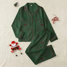 Men's Emerald Green & Maroon Red Interlocking Geometric Diamond Pattern Satin Pajamas Set
