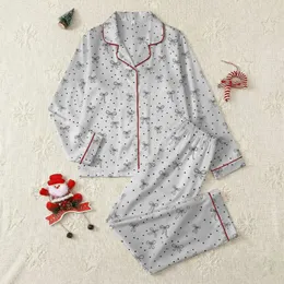 Women's Delicate Black Bows Tiny Polka Dots Hand-Drawn Light Grey Illustrative Pattern Satin Pajamas Set
