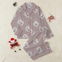 Women's Vintage-Inspired Mauve Dandelion Botanical Pattern with Floating White Seed Heads Satin Pajamas Set