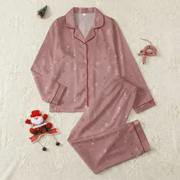 Women's Muted Dusty Rose Off-White Hand-Drawn Botanical Floral Leaf Sprigs Delicate Organic Flat Illustration Satin Pajamas Set