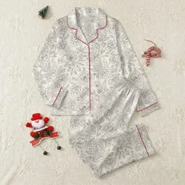 Women's Elegant Hand-Drawn Black Outline Floral Pattern with Blooming Roses & Peonies on Off-White Satin Pajamas Set