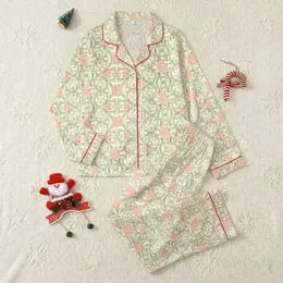 Women's Illustrative Vintage Cream Baroque Sage Green Olive Rose Blossom Scrollwork Satin Pajamas Set