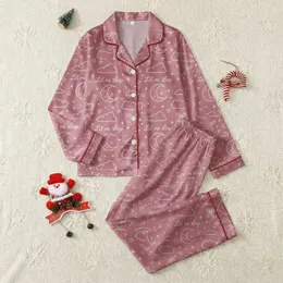 Women's Muted Rose Pink Whimsical Hand-Drawn Sleepy Moon Star Cloud 'Let Me Sleep' Pattern Satin Pajamas Set