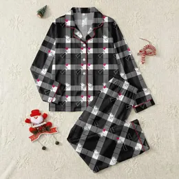 Dog Lover Plaid: High-Five Pet & Human Connection - Black, White & Magenta Custom Wearable Satin Pajamas Set
