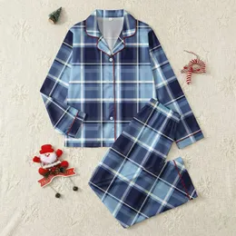 Contemporary Abstract Plaid Grid: Dynamic Intersecting Navy, Sky Blue & Grey Lines Design Motif Satin Pajamas Set