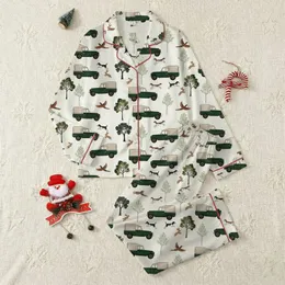 Kids' Vintage Style Rustic Off-White Forest Green 4x4 Spaniel Pheasant Design Satin Pajamas Set