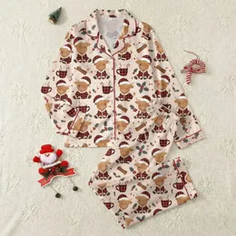 Cozy Christmas Fans' Fluffy Red Plaid Baby Highland Cow Pattern, Warm Browns, Hot Cocoa & Holly Satin Pajamas Set