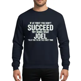 Humorous Gift Givers' White Distressed Grunge Bold Joel Advice Typographic Design Sweatshirt