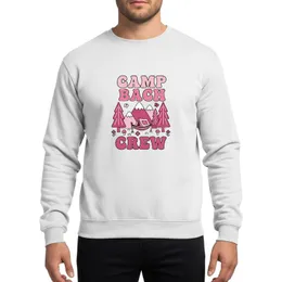 Bachelorette Party Crew Pink Groovy 70s Camping Scene CAMP BACH CREW Wavy Lettering Sweatshirt