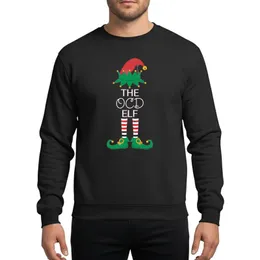 Holiday Celebration Enthusiasts' Vibrant Red & Green Christmas Elf with Bold 'THE', Meticulously Neat White Script, and Bold 'ELF' Lettering Sweatshirt