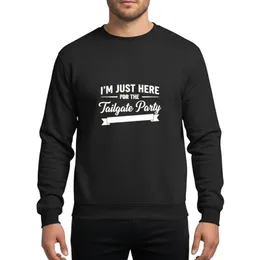 Game Day Enthusiast White Retro Vintage Typographic Tailgate Party Artwork with Bold Serif & Brush Script Sweatshirt
