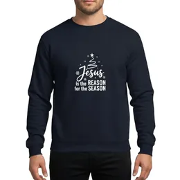 Christmas Celebrants' Minimalist White Jesus Script Christmas Tree Star Snowflakes Green Art Sweatshirt