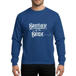 Brother of the Bride Elegant White Textured Calligraphy Hand-Drawn Script with Flourish Sweatshirt