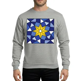 Stained Glass Mosaic Star of Bethlehem | Luminous 'Follow the Star' Christmas Art Sweatshirt