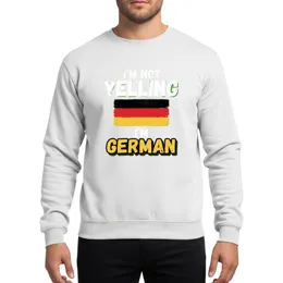 German Pride I'm Not Yelling Humorous Quote Hand-Painted Flag Distressed Art Sweatshirt