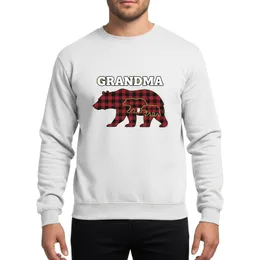 Grandma Red Black Buffalo Plaid Bear Family Christmas Winter Design Sweatshirt
