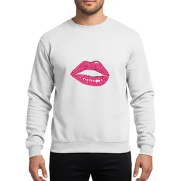 This Queen Born On October 5 | Hot Pink Glitter Lips & Gold Sparkle Text Celebration Sweatshirt