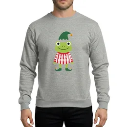 Funny Frog Elf Cartoon Family Holiday Matching Christmas Pajama "I'M THE FROG ELF" Sweatshirt