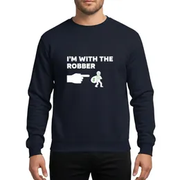 I'm With The White Beanie Money Bag Character Halloween Party Costume Sweatshirt