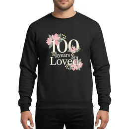 Grandma 100th Birthday Floral '100 Years Loved' Pastel Magnolia Celebration Sweatshirt