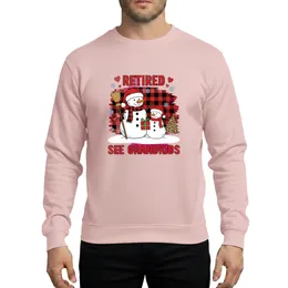 Not Retired Under New Management See Grandkids Christmas Snowmen Leopard Plaid Sweatshirt