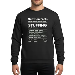 Stuffing Nutrition Facts Label Funny Thanksgiving Christmas Foodie Humor Sweatshirt