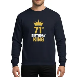 Royal King 71st Birthday Gold Glitter Crown Grunge Party Celebration Gift For Him Sweatshirt