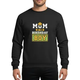 Mom Birthday Boy Industrial Party Collegiate Hard Hat Caution Design Sweatshirt