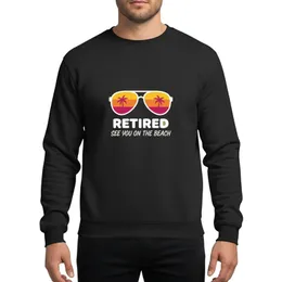 Womens Retired See You On The Beach Funny Yellow Orange Magenta Aviator Sunglasses Gift Sweatshirt