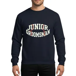 Kids Junior Groomsman Vintage Red Baseball Stitch Wedding Party Design Sweatshirt