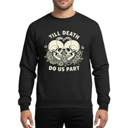Illustrative Skulls & Roses Till Death Do Us Part Halloween Bachelorette Party Sweatshirt
