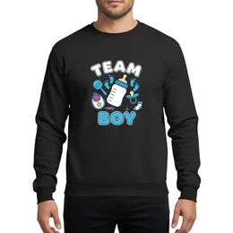 Gender Reveal Party Team Boy Baby Bottle Rattle Pacifier Blue Design Sweatshirt