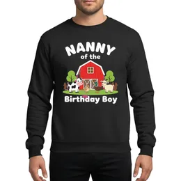 Nanny Of The Birthday Boy Farm Animals Red Barn Cow Chicken Duck Goat Artwork Sweatshirt