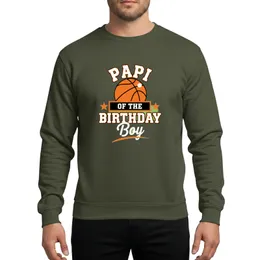Papi Of The Birthday Boy Dynamic Basketball Bright Orange Collegiate Celebration Sweatshirt