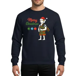 Scottish Bagpiper Tartan Kilt Sparkly Merry Christmas Vector Art Sweatshirt