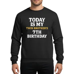 Today Is My Twin Brother's 7th Birthday Party 7 Years Old T-Shirt Sweatshirt