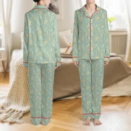 Bridesmaid & Bride Sage Champagne Flute Getting Ready Silky Satin Sleep Set Satin Pajamas Set
