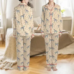Whimsical Italian Greyhound Dinosaur Pajamas: Medium Digital DIY Pet Loungewear Pattern Satin Pajamas Set