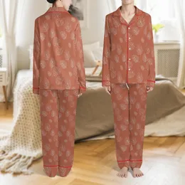 Bridesmaid & Bridal Party Silky Satin Pajamas Set: Minimalist Tropical Palm Print Satin Pajamas Set