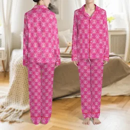 Personalized Pet & Owner: Hot Pink Satin Monogram Initial Pajama Set Satin Pajamas Set