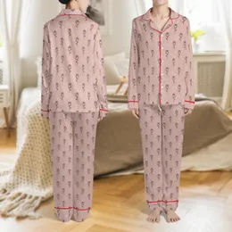 Monogram Bridesmaid Customizable Blush Pink Rose Polka Dot Satin Sleep Set Satin Pajamas Set