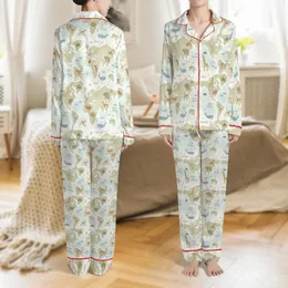 Kids' Christmas Pajamas PDF Pattern: Whimsical World Map Animals Beginner Sew Satin Pajamas Set