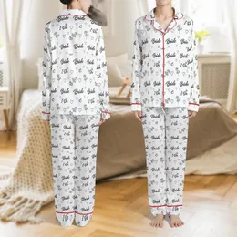 Bridesmaid Personalized Initials Names: Short-Sleeve Button-Down Satin Loungewear Sleep Set Satin Pajamas Set