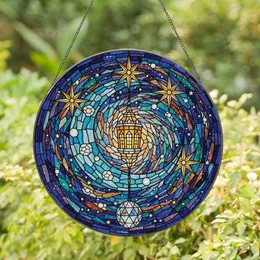 Celestial Art Lovers' Tiffany Style Stained Glass Crescent Moon Lantern Celestial Mosaic Jewel Tones Stained Glass Suncatcher