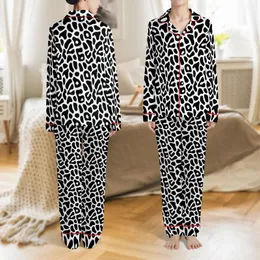 Women's Seamless Organic Cow Pattern Shortie Sleep Set - Soft Stretch Fabric Satin Pajamas Set