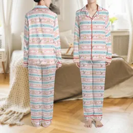 Children's Personalized Pima Cotton Pajamas: Whimsical Striped Snowflake, Star & Reindeer Design Satin Pajamas Set