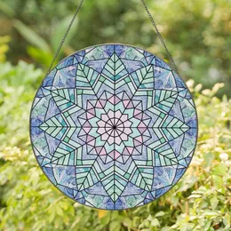 Art & Design Enthusiasts' Tiffany Style Stained Glass Eight-Pointed Snowflake Star Pastel Jewel Tones Stained Glass Suncatcher