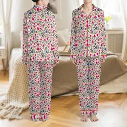 Women's Custom White Crepe Piped Bridesmaid Loungewear - Bridal Party Sleep Set Plus Size Satin Pajamas Set