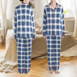 Women's Preppy Rustic Gingham Pajamas: Denim Blue & White Sleep Set Satin Pajamas Set