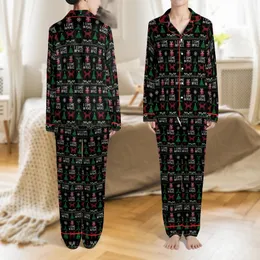 Funny Couples Matching Christmas Pajamas Ugly Sweater "I Come in Peace" Pixel Art PNG Satin Pajamas Set